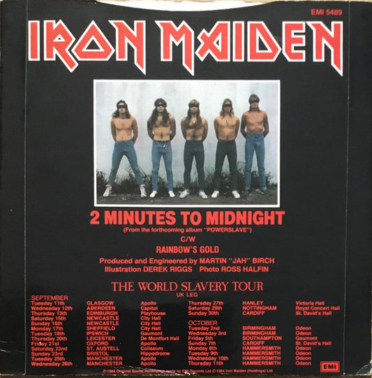 Iron Maiden : 2 Minutes To Midnight (7", Single, Sil)
