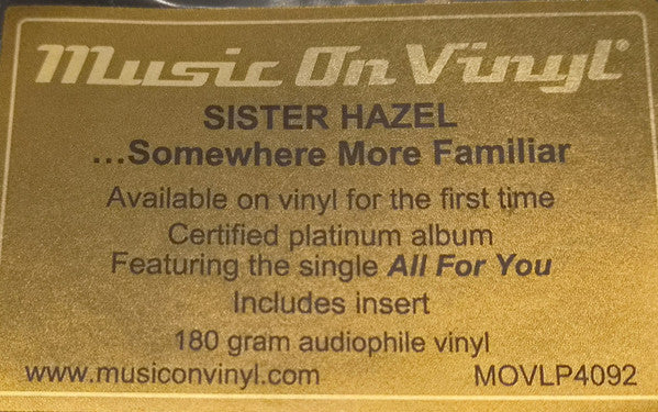 Sister Hazel : ...Somewhere More Familiar (LP, Album)