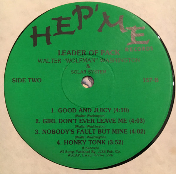 Walter "Wolfman" Washington & Solar System (13) : Leader Of The Pack (LP, Album)