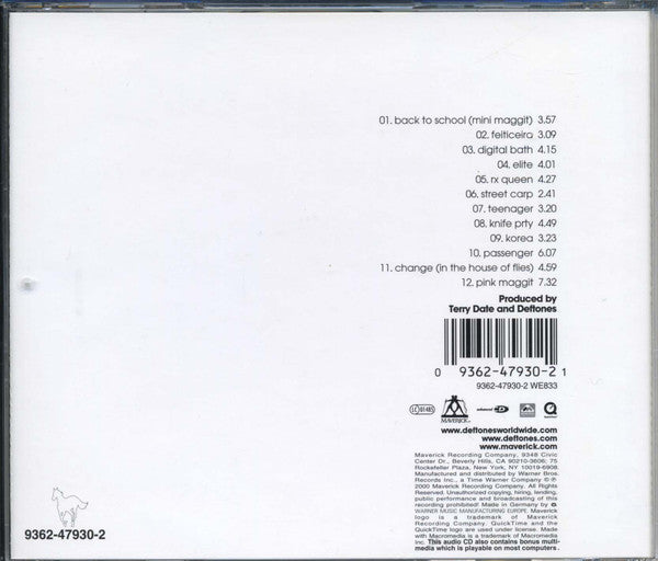Deftones : White Pony (CD, Album, Enh, RE)
