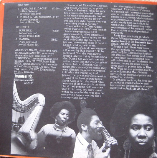 Alice Coltrane Featuring Pharoah Sanders And Joe Henderson : Ptah, The El Daoud (LP, Album, Gat)