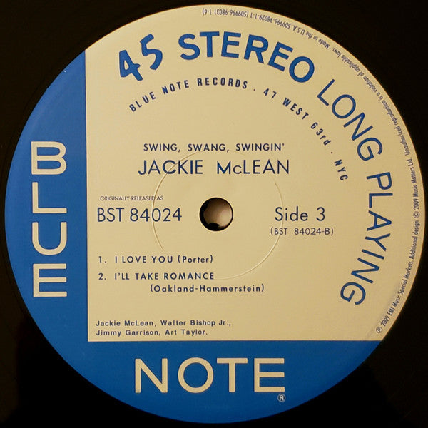 Jackie McLean : Swing, Swang, Swingin' (2x12", Album, Ltd, RE, RM, Gat)