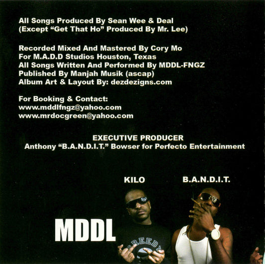 Mddl Fngz : Smokin Wit Tha Enemy (CD, Album)
