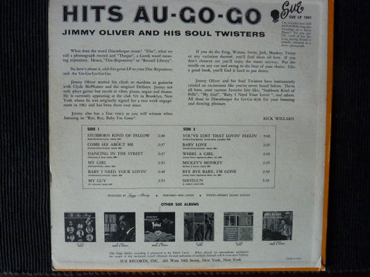 Jimmy Oliver And His Soul Twisters : Hits Au-Go-Go (LP, Album, Mono)
