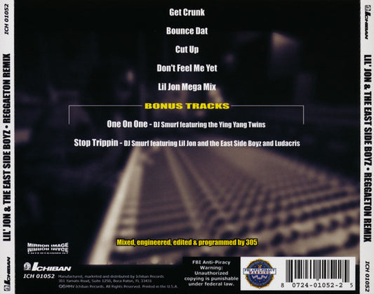 Lil' Jon & The East Side Boyz : Reggaeton Remix (CD, EP)