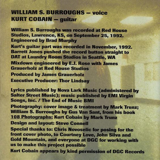 William S. Burroughs / Kurt Cobain : The "Priest" They Called Him (CD)