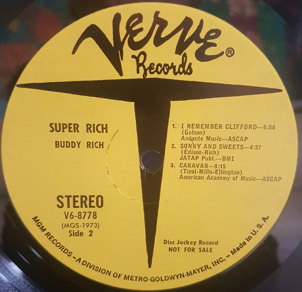 Buddy Rich : Super Rich (LP, Comp, Promo)