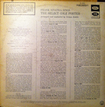 Frank Sinatra : Sings The Select Cole Porter (LP, Comp)