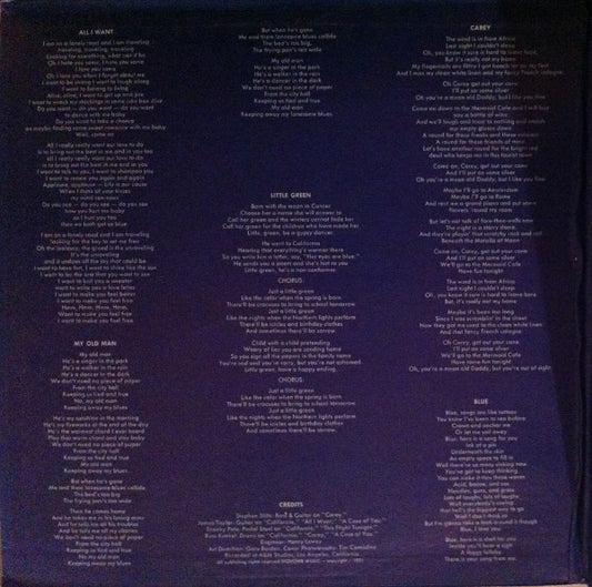 Joni Mitchell : Blue (LP, Album, Pit)