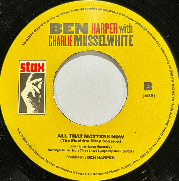 Ben Harper w/ Charlie Musselwhite : Don't Look Twice (7")