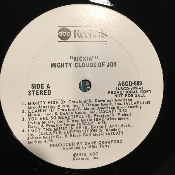 The Mighty Clouds Of Joy : Kickin' (LP, Album, Promo)