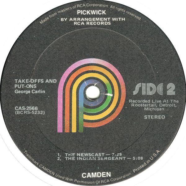 George Carlin : Take-Offs And Put-Ons (LP, Album, RE)