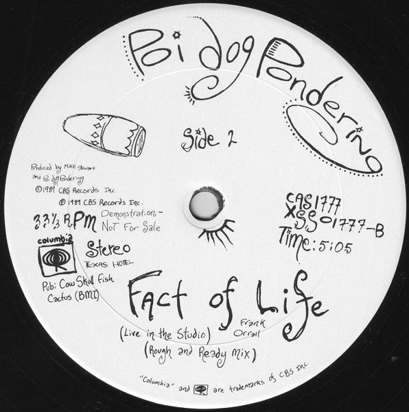 Poi Dog Pondering : Living With The Dreaming Body / Fact Of Life (12", Promo)