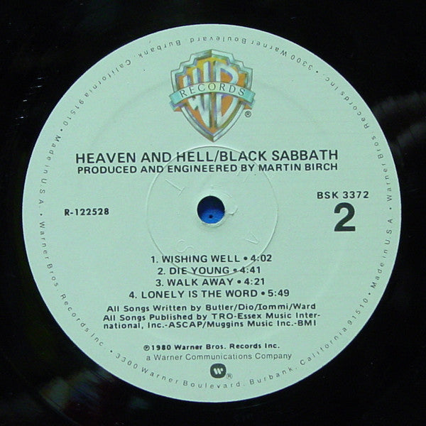 Black Sabbath : Heaven And Hell (LP, Album, Club, RCA)