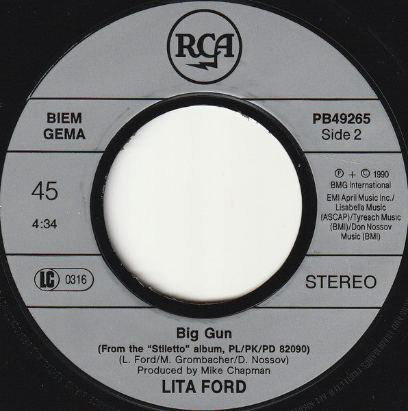 Lita Ford : Hungry (7", Single)