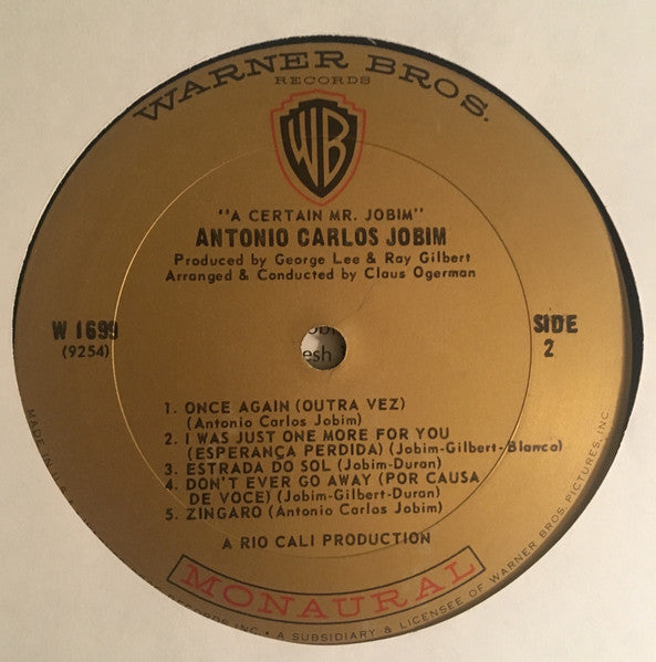 Antonio Carlos Jobim : A Certain Mr Jobim (LP, Album, Mono)