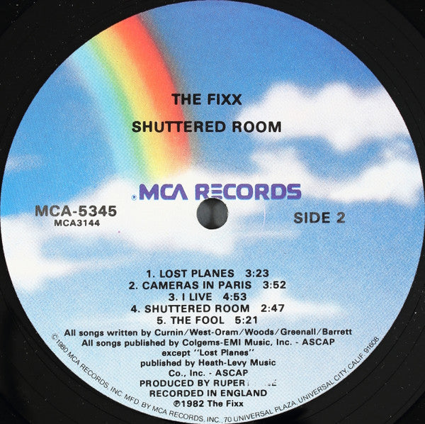The Fixx : Shuttered Room (LP, Album, Glo)