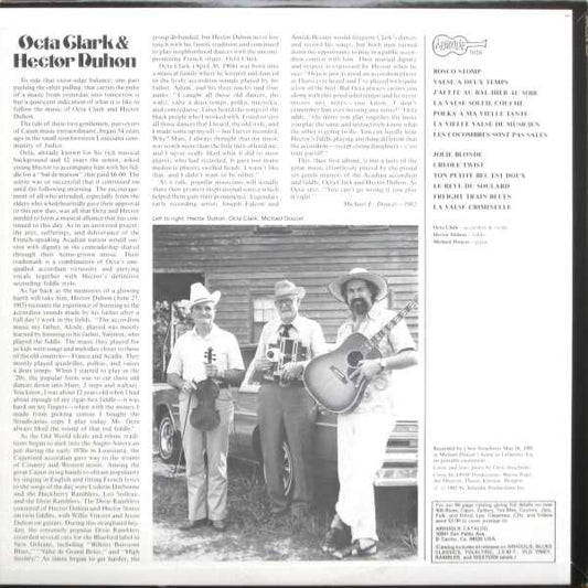 Octa Clark & Hector Duhon : Old Time Cajun Music (LP, Album)