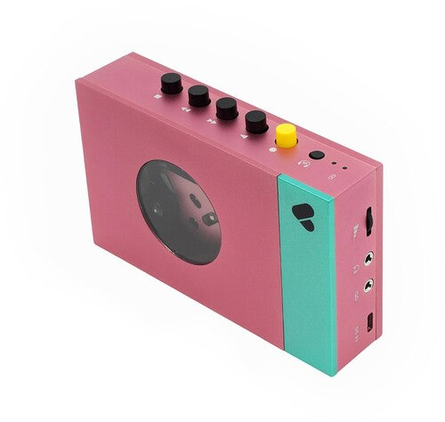 We Are Rewind WE-001-P1 - Edith - Bluetooth Cassette Player / Recorder - Rechargeable -Rose/Teal
