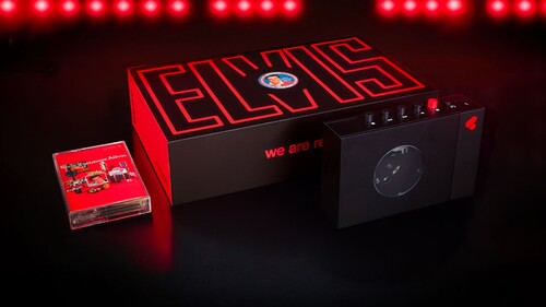 We Are Rewind WE-001-EL - Elvis - Bluetooth Cassette Player / Recorder - Rechargeable - Black/Red
