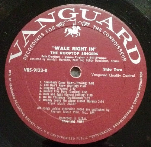 The Rooftop Singers : Walk Right In! (LP, Album, Mono)