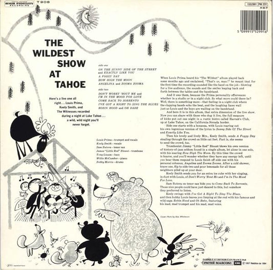 Louis Prima, Keely Smith* With Sam Butera And The Witnesses : The Wildest Show At Tahoe (LP, Album, Mono, RE)