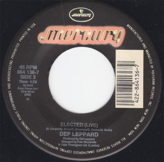 Def Leppard : Have You Ever Needed Someone So Bad (7", Single)