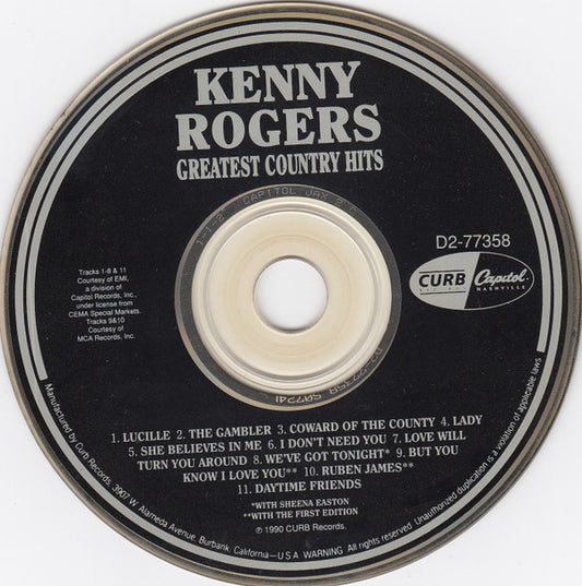 Kenny Rogers : Greatest Country Hits (CD, Comp)