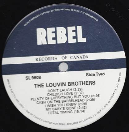 The Louvin Brothers : The Best Of The Early Louvin Brothers (LP, Comp)