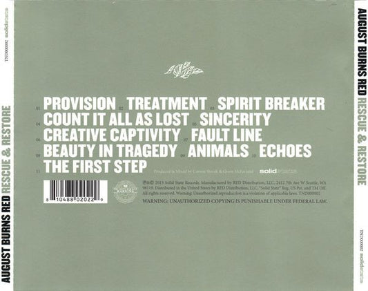 August Burns Red : Rescue & Restore (CD, Album)