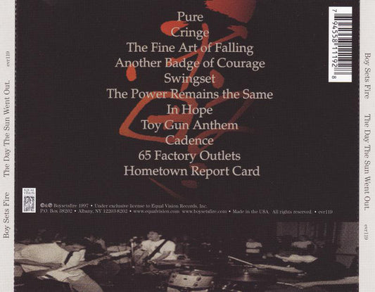 Boy Sets Fire.* : The Day The Sun Went Out (CD, Album, RE)