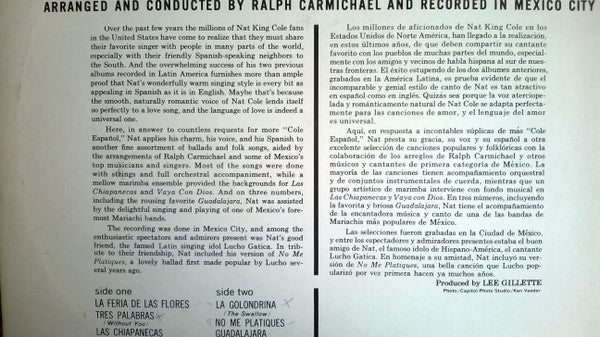 Nat King Cole : More Cole Español (LP, Album, RE)