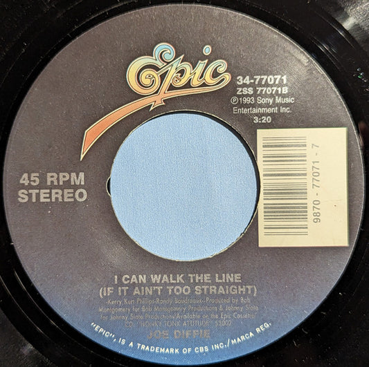 Joe Diffie : Prop Me Up Beside The Juke Box (If I Die) (7", Single)