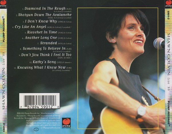 Shawn Colvin : Live '88 (CD, Album)