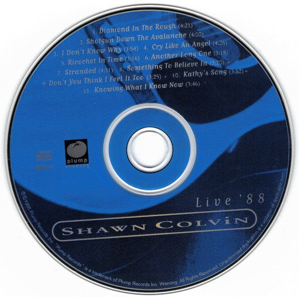 Shawn Colvin : Live '88 (CD, Album)