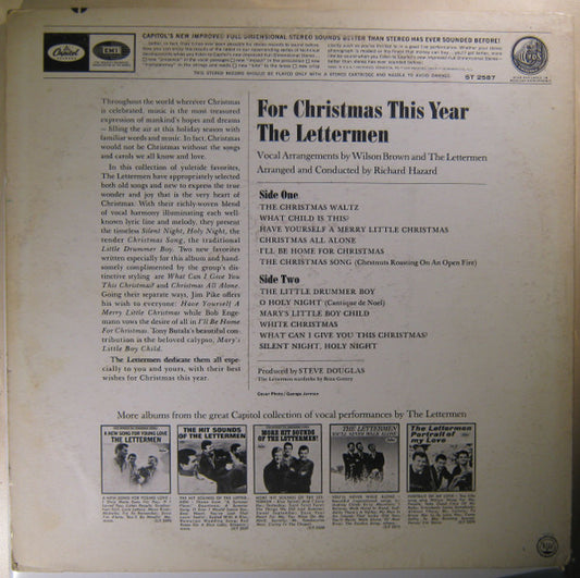 The Lettermen : For Christmas This Year (LP, Album, San)