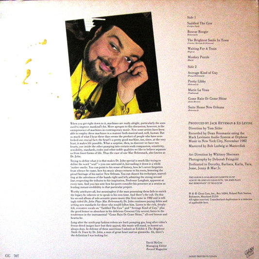 Dr. John : The Brightest Smile In Town (LP, Album, Tra)