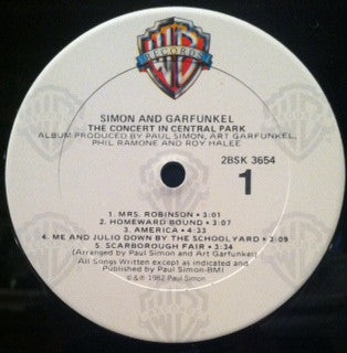Simon & Garfunkel : The Concert In Central Park (2xLP, Album, Club)
