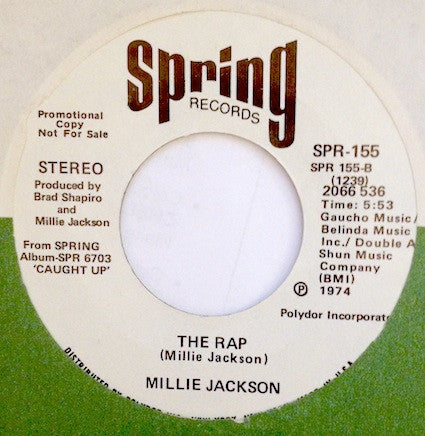 Millie Jackson : If Loving You Is Wrong I Don't Want To Be Right / The Rap (7", Promo)