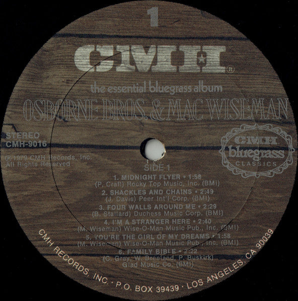 Osborne Bros.* & Mac Wiseman : The Essential Bluegrass Album (2xLP, Album, Comp)