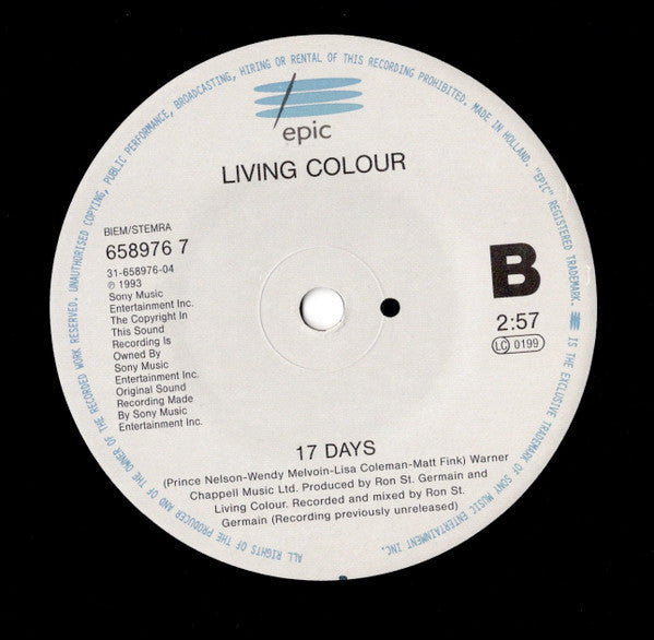 Living Colour : Leave It Alone (7", Single)