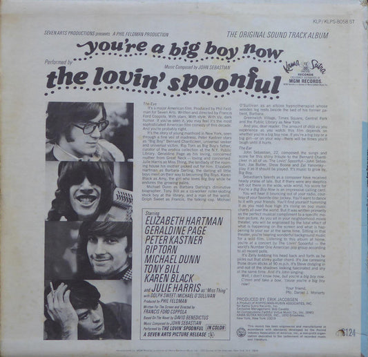 The Lovin' Spoonful : You're A Big Boy Now - The Original Sound Track Album (LP, Album)