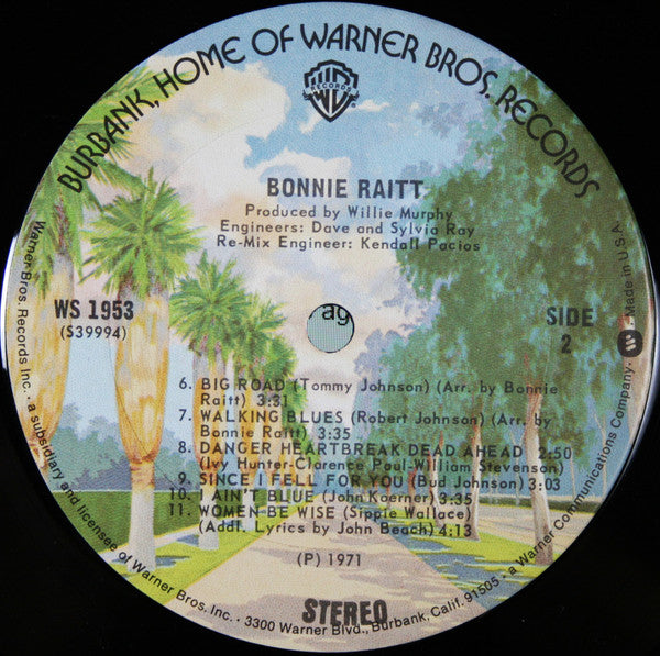 Bonnie Raitt : Bonnie Raitt (LP, Album, RE, Ter)