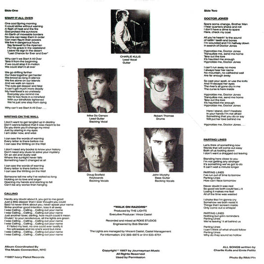 The Lights (13) : Walk On Razors (12", MiniAlbum)