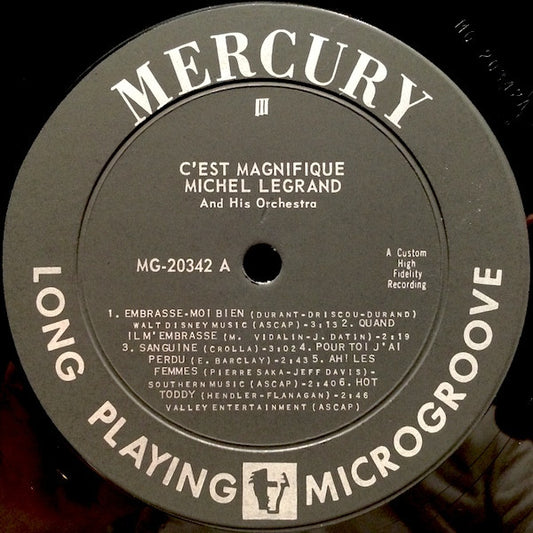 Michel Legrand And His Orchestra* : C'est Magnifique (LP, Album, Mono)