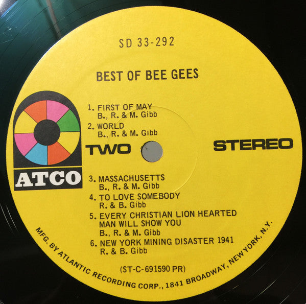Bee Gees : Best Of Bee Gees (LP, Comp, PR )
