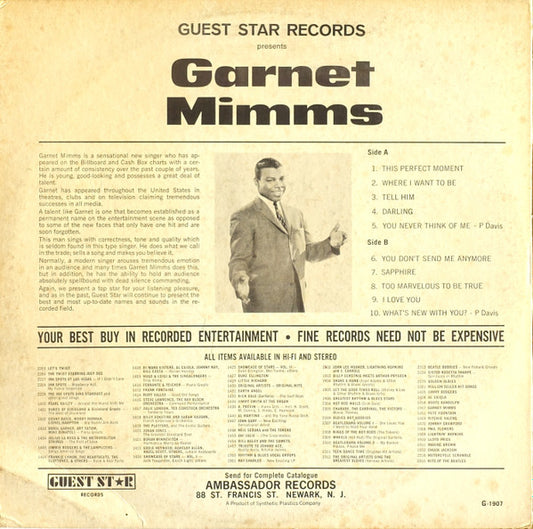 Garnet Mimms : Sensational New Star (LP, Comp)