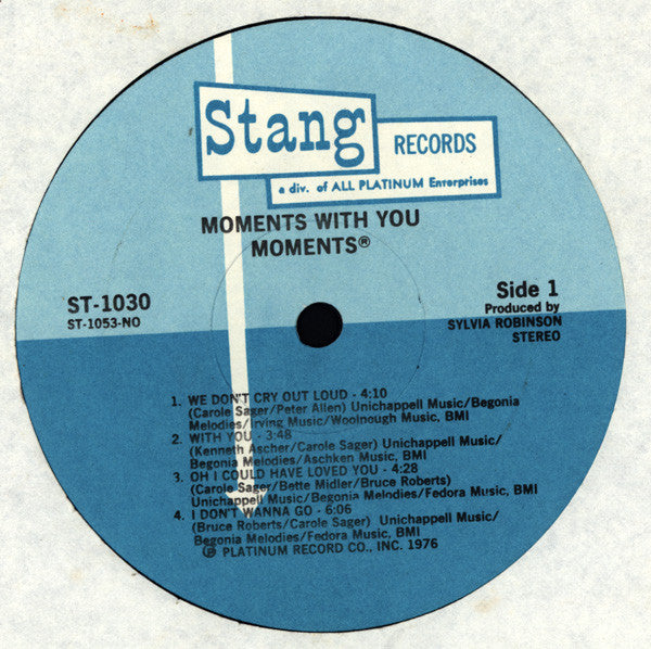 The Moments : Moments With You (LP, Album, Gat)