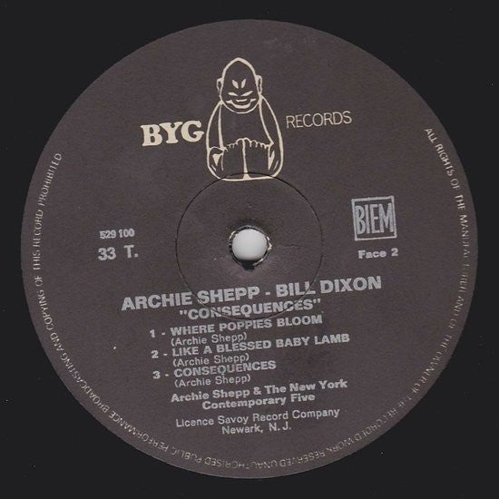 Archie Shepp / Bill Dixon : Consequences (LP, Album, RE)