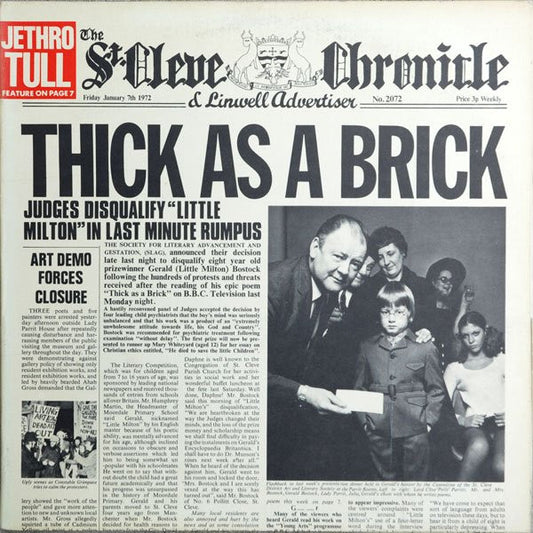 Jethro Tull : Thick As A Brick (LP, Album, Pit)